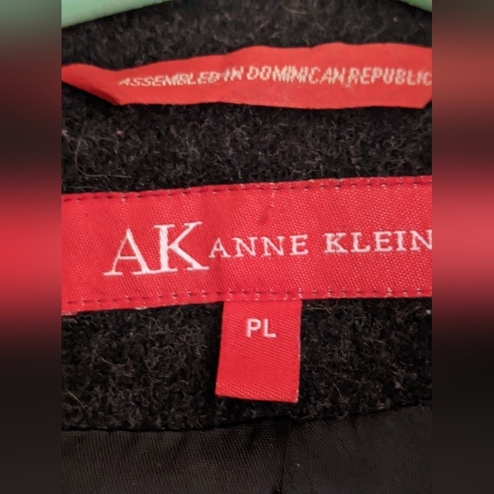 Anne Klein Wool Coat Black Petite Large - Picture 5 of 7